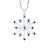 14K White Gold~Emerald, 10K White Gold~Emerald, Sterling Silver~Emerald