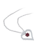 14K White Gold~Ruby, 10K White Gold~Ruby,Sterling Silver~Ruby