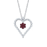 14K White Gold~Ruby, 10K White Gold~Ruby,Sterling Silver~Ruby