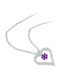 14K White Gold~Amethyst, 10K White Gold~Amethyst,Sterling Silver~Amethyst