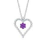 14K White Gold~Amethyst, 10K White Gold~Amethyst,Sterling Silver~Amethyst
