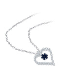 14K White Gold~Blue Sapphire, 10K White Gold~Blue Sapphire,Sterling Silver~Blue Sapphire