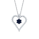 14K White Gold~Blue Sapphire, 10K White Gold~Blue Sapphire,Sterling Silver~Blue Sapphire
