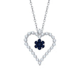 14K White Gold~Blue Sapphire, 10K White Gold~Blue Sapphire,Sterling Silver~Blue Sapphire