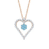 14K Rose Gold~Blue Topaz, 10K Rose Gold~Blue Topaz