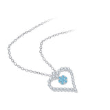 14K White Gold~Blue-Topaz, 10K White Gold~Blue-Topaz,Sterling Silver~Blue-Topaz