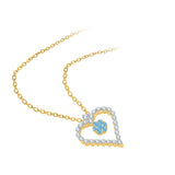 14K Yellow Gold~Blue-Topaz, 10K Yellow Gold~Blue-Topaz