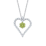 14K White Gold~Peridot, 10K White Gold~Peridot,Sterling Silver~Peridot