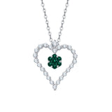 14K White Gold~Emerald, 10K White Gold~Emerald,Sterling Silver~Emerald