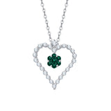 14K White Gold~Emerald, 10K White Gold~Emerald,Sterling Silver~Emerald