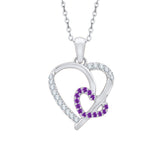 14K White Gold~Amethyst, 10K White Gold~Amethyst,Sterling Silver~Amethyst