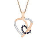 14K Rose Gold~Blue Sapphire, 10K Rose Gold~Blue Sapphire