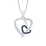 14K White Gold~Blue Sapphire, 10K White Gold~Blue Sapphire,Sterling Silver~Blue Sapphire