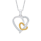 14K White Gold~Citrine, 10K White Gold~Citrine,Sterling Silver~Citrine