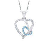 14K White Gold~Blue Topaz, 10K White Gold~Blue Topaz,Sterling Silver~Blue Topaz