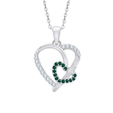 14K White Gold~Emerald, 10K White Gold~Emerald,Sterling Silver~Emerald