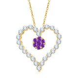 14K Yellow Gold~Amethyst, 10K Yellow Gold~Amethyst