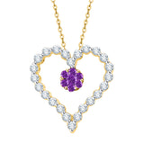 14K Yellow Gold~Amethyst, 10K Yellow Gold~Amethyst