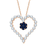 14K Rose Gold~Blue Sapphire, 10K Rose Gold~Blue Sapphire