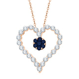 14K Rose Gold~Blue Sapphire, 10K Rose Gold~Blue Sapphire