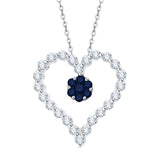 14K White Gold~Blue Sapphire, 10K White Gold~Blue Sapphire,Sterling Silver~Blue Sapphire
