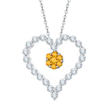 14K White Gold~Citrine, 10K White Gold~Citrine,Sterling Silver~Citrine