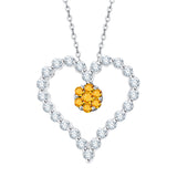 14K White Gold~Citrine, 10K White Gold~Citrine,Sterling Silver~Citrine