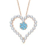 14K Rose Gold~Blue Topaz, 10K Rose Gold~Blue Topaz