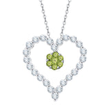 14K White Gold~Peridot, 10K White Gold~Peridot,Sterling Silver~Peridot