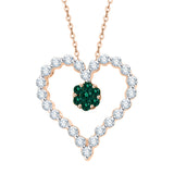 14K Rose Gold~Emerald, 10K Rose Gold~Emerald