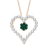 14K Rose Gold~Emerald, 10K Rose Gold~Emerald