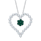 14K White Gold~Emerald, 10K White Gold~Emerald,Sterling Silver~Emerald