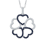 14K White Gold~Blue Sapphire, 10K White Gold~Blue Sapphire,Sterling Silver~Blue Sapphire
