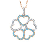 14K Rose Gold~Blue Topaz, 10K Rose Gold~Blue Topaz
