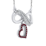 14K White Gold~Ruby, 10K White Gold~Ruby, Sterling Silver~Ruby