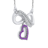 14K White Gold~Amethyst, 10K White Gold~Amethyst, Sterling Silver~Amethyst