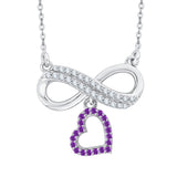 14K White Gold~Amethyst, 10K White Gold~Amethyst, Sterling Silver~Amethyst