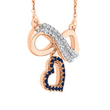 14K Rose Gold~Blue Sapphire, 10K Rose Gold~Blue Sapphire