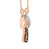 14K Rose Gold~Blue Sapphire, 10K Rose Gold~Blue Sapphire