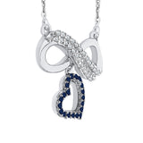 14K White Gold~Blue Sapphire, 10K White Gold~Blue Sapphire, Sterling Silver~Blue Sapphire