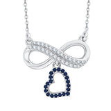 14K White Gold~Blue Sapphire, 10K White Gold~Blue Sapphire, Sterling Silver~Blue Sapphire
