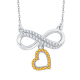 14K White Gold~Citrine, 10K White Gold~Citrine, Sterling Silver~Citrine