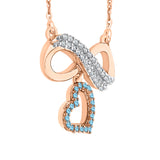 14K Rose Gold~Blue Topaz, 10K Rose Gold~Blue Topaz