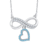 14K White Gold~Blue Topaz, 10K White Gold~Blue Topaz, Sterling Silver~Blue Topaz