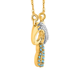 14K Yellow Gold~Blue Topaz, 10K Yellow Gold~Blue Topaz