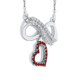 14K White Gold~Garnet, 10K White Gold~Garnet, Sterling Silver~Garnet