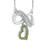 14K White Gold~Peridot, 10K White Gold~Peridot, Sterling Silver~Peridot