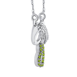 14K White Gold~Peridot, 10K White Gold~Peridot, Sterling Silver~Peridot