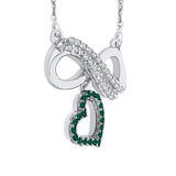 14K White Gold~Emerald, 10K White Gold~Emerald, Sterling Silver~Emerald