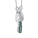 14K White Gold~Emerald, 10K White Gold~Emerald, Sterling Silver~Emerald